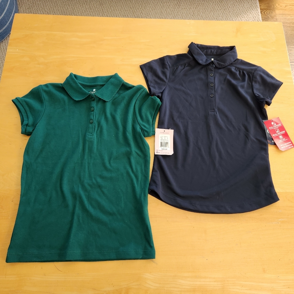 Girls polo shirts, size 8/10